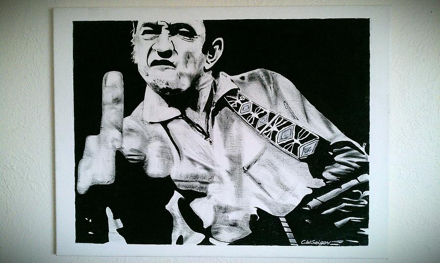 900x538 Johnny Cash Painting By Collin Geiger - Johnny Cash Painting