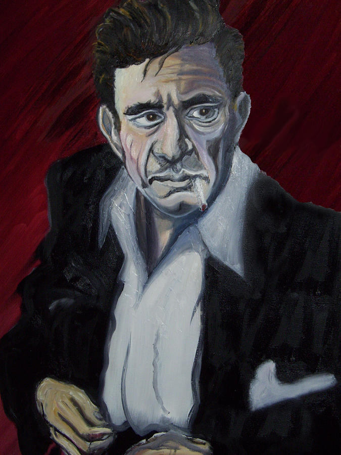 675x900 Johnny Cash Painting By David Fossaceca - Johnny Cash Painting
