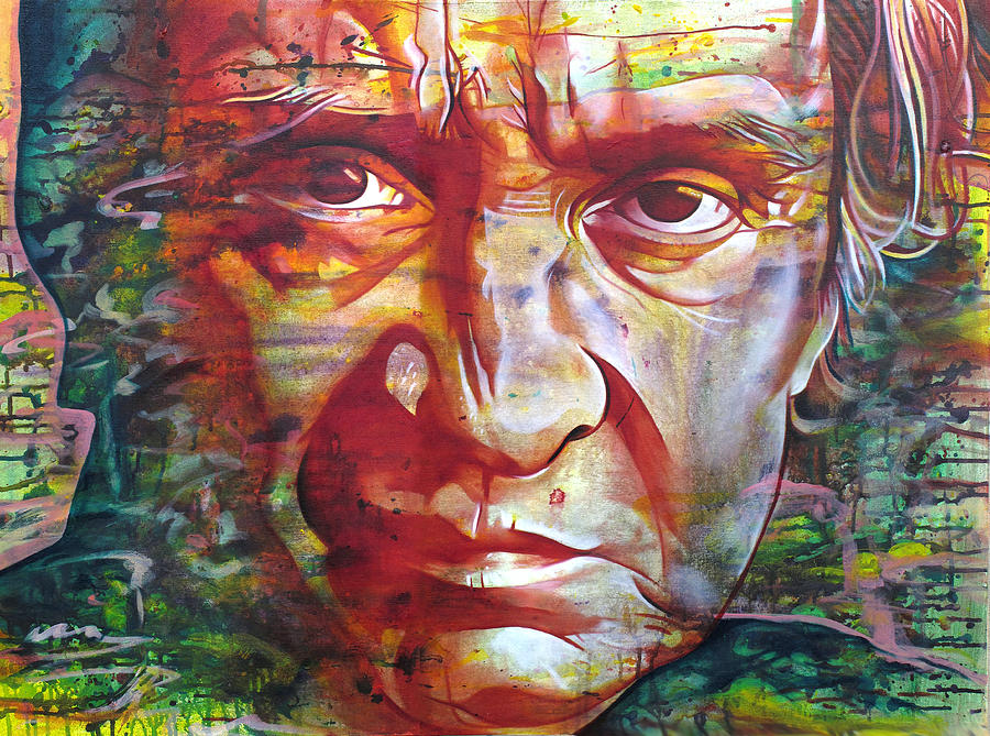 900x669 Johnny Cash Painting By Joshua Morton - Johnny Cash Painting