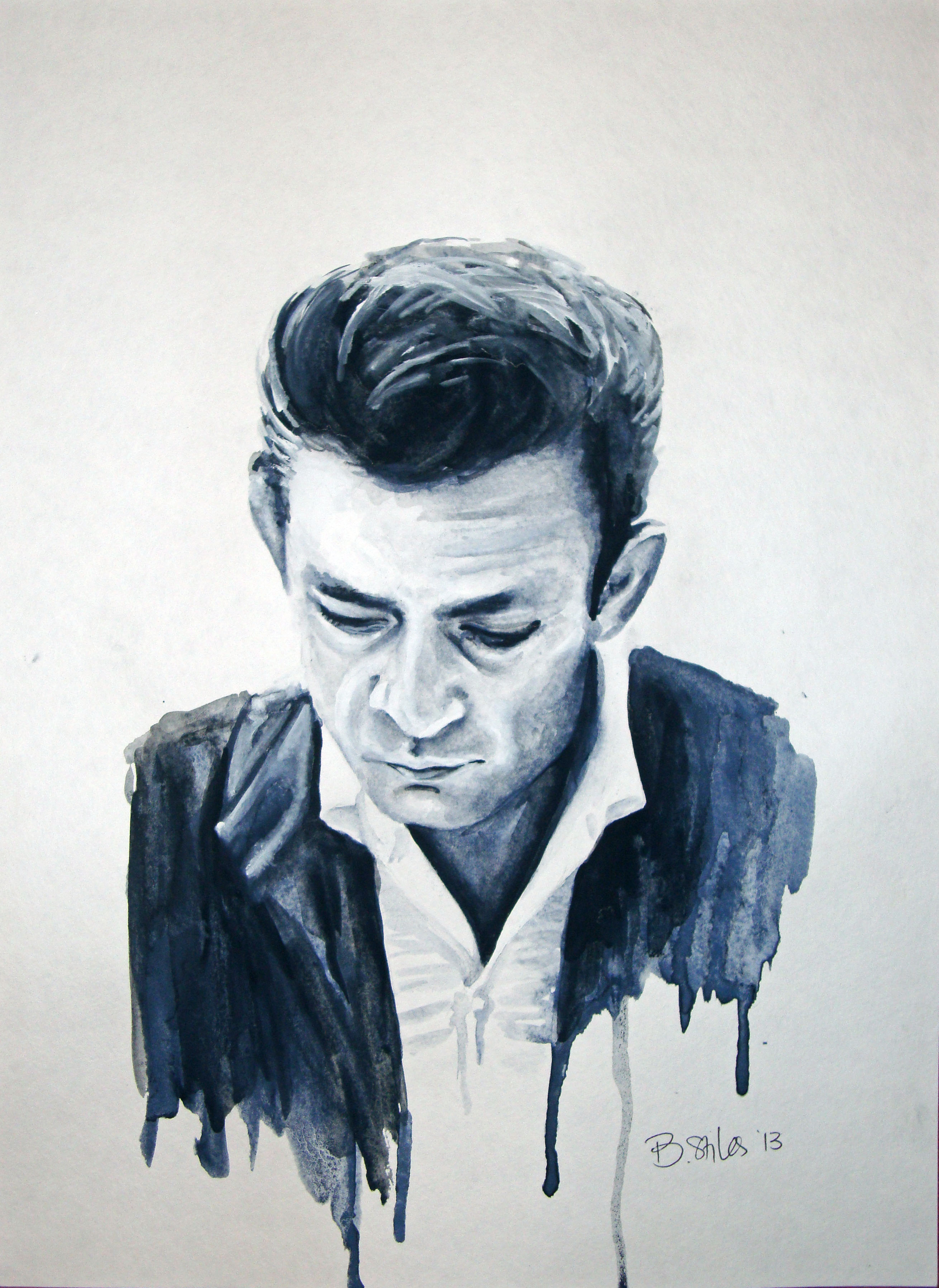 2620x3592 Johnny Cash Watercolor By Bstiles88 - Johnny Cash Painting