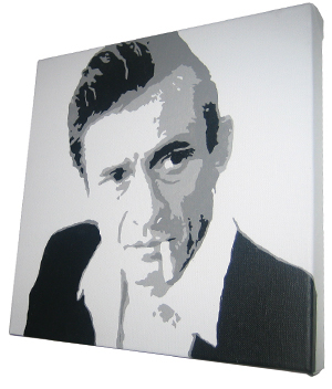 300x352 Milkyone Creative Johnny Cash - Johnny Cash Painting