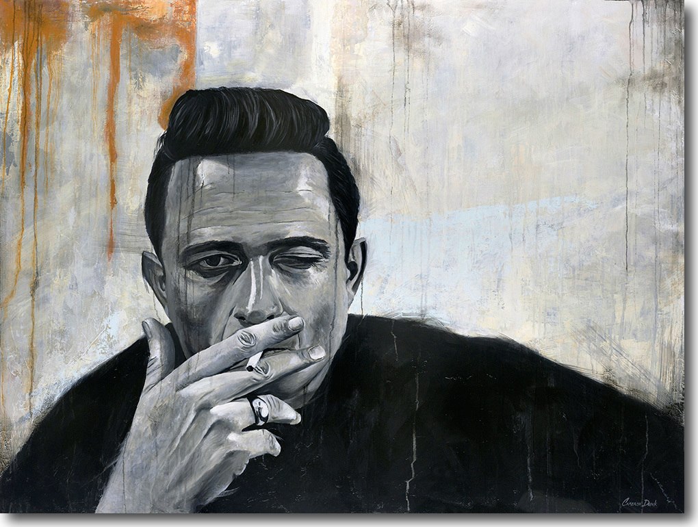 1020x770 Young Johnny Cash - Johnny Cash Painting