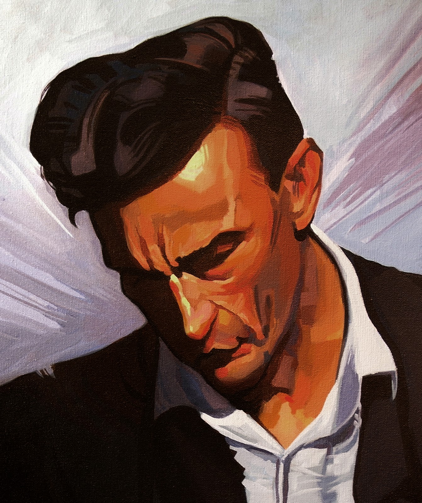 1342x1600 Travis Lee Koller New Painting Johnny Cash - Johnny Cash Painting
