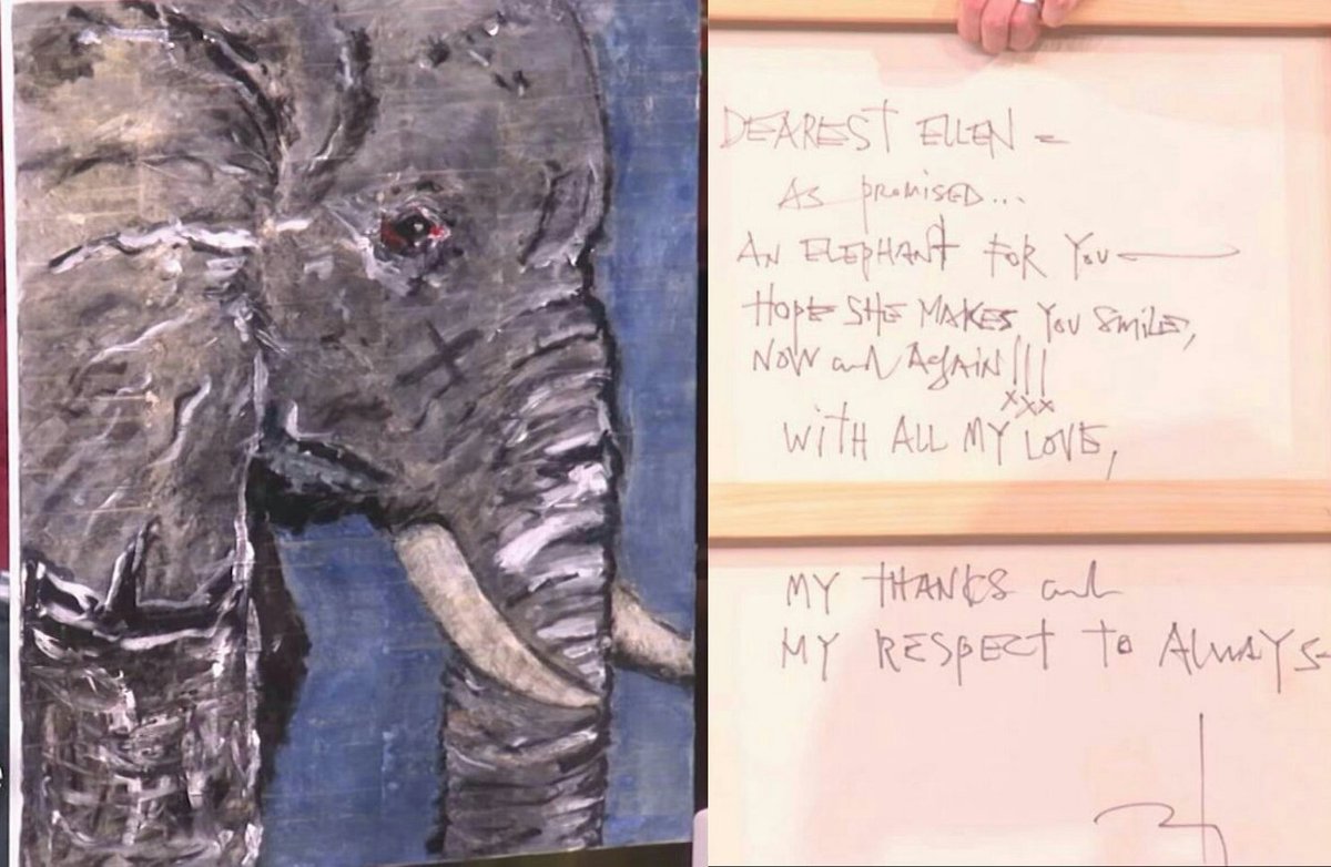 1200x782 Maddepphead On Twitter Johnny Depp Gave A Painting - Johnny Depp Elephant Painting