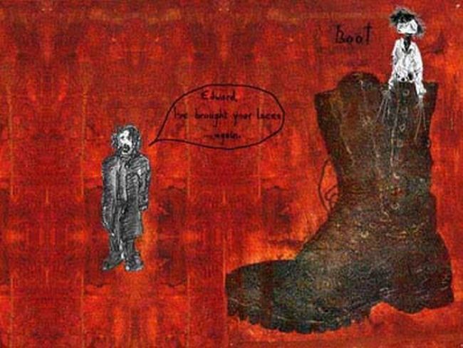 650x488 Paintings Johnny Depps Children - Johnny Depp Elephant Painting