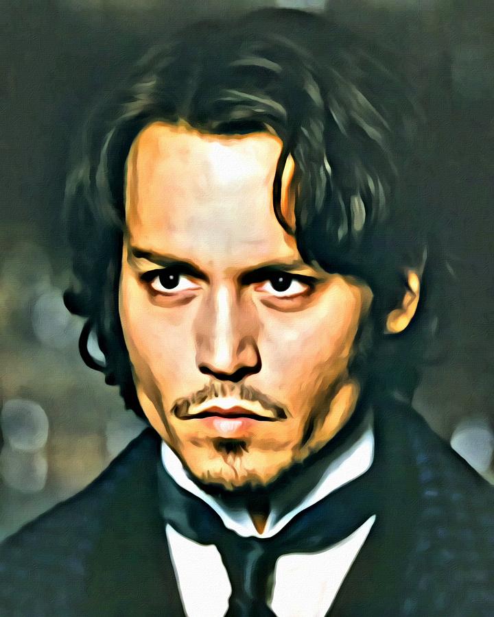 720x900 Johnny Depp Portrait Painting By Florian Rodarte - Johnny Depp Painting