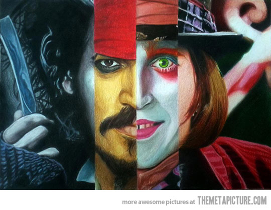 540x420 Johnny Depp And His Various Roles - Johnny Depp Painting