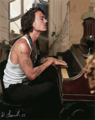 400x504 Johnny Depp Painting By Williamsshamir - Johnny Depp Painting