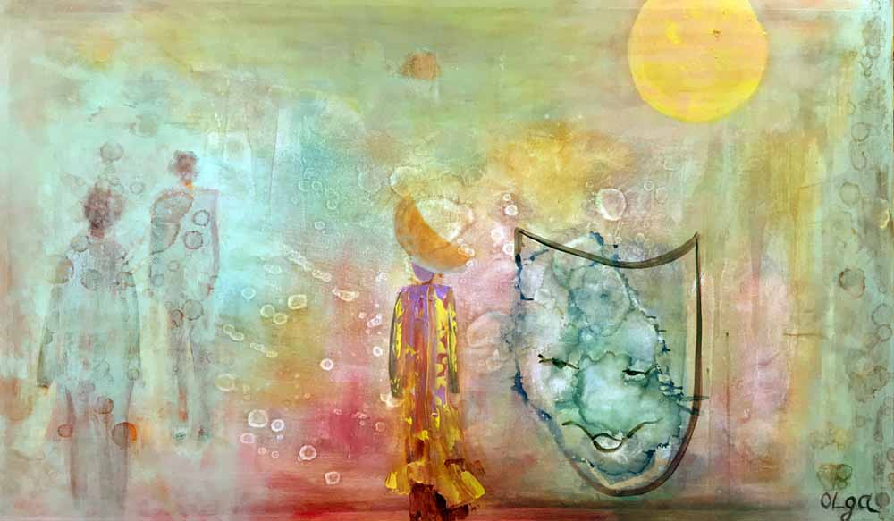 1000x583 Joker, Acrylic 30x60 - Joker Acrylic Painting