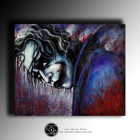 570x570 Joker Acrylic Painting Portrait Abstract Modern Art - Joker Acrylic Painting