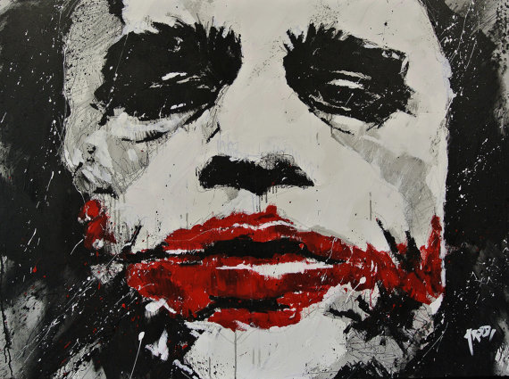 570x425 Joker Print 24 X 18 Copy Of Original Acrylic - Joker Acrylic Painting
