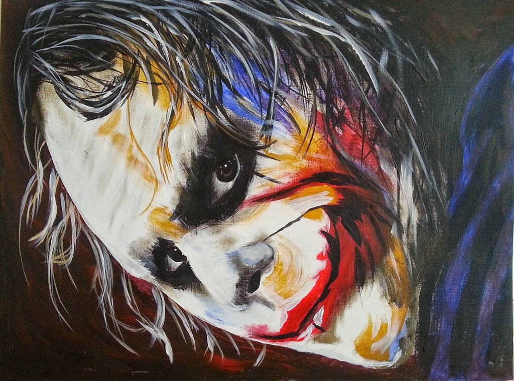 1024x760 Maropaint Joker Acrylic Painting By Maropaint - Joker Acrylic Painting