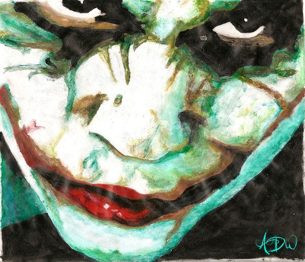 600x516 The Joker Acrylic Painting By - Joker Acrylic Painting