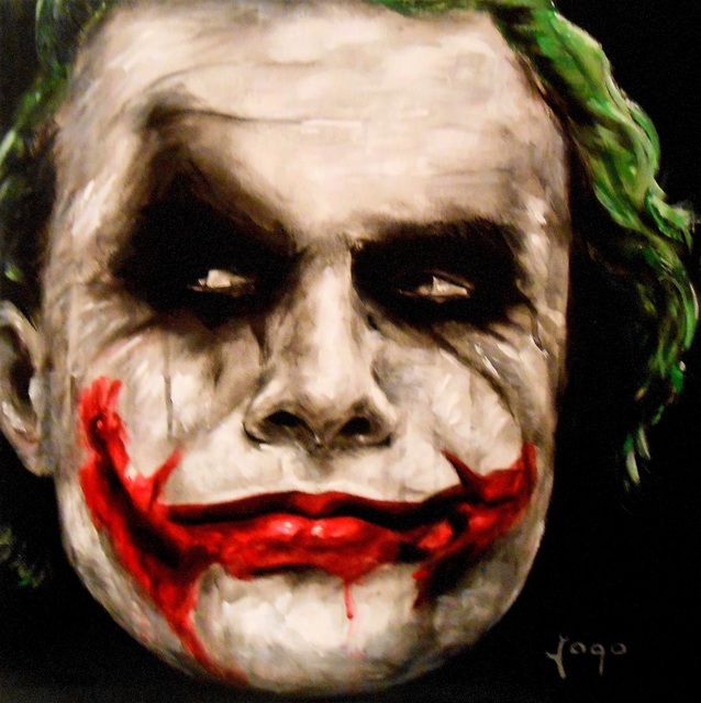 638x640 Jaga Szczepanik Artwork Joker Original Painting Acrylic - Joker Acrylic Painting