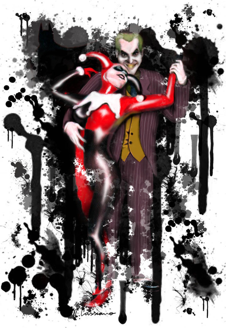 758x1055 Joker And Harley Quinn 2 By Racassiano - Joker And Harley Painting