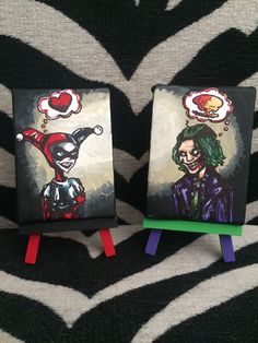 236x314 The Joker - Joker And Harley Painting