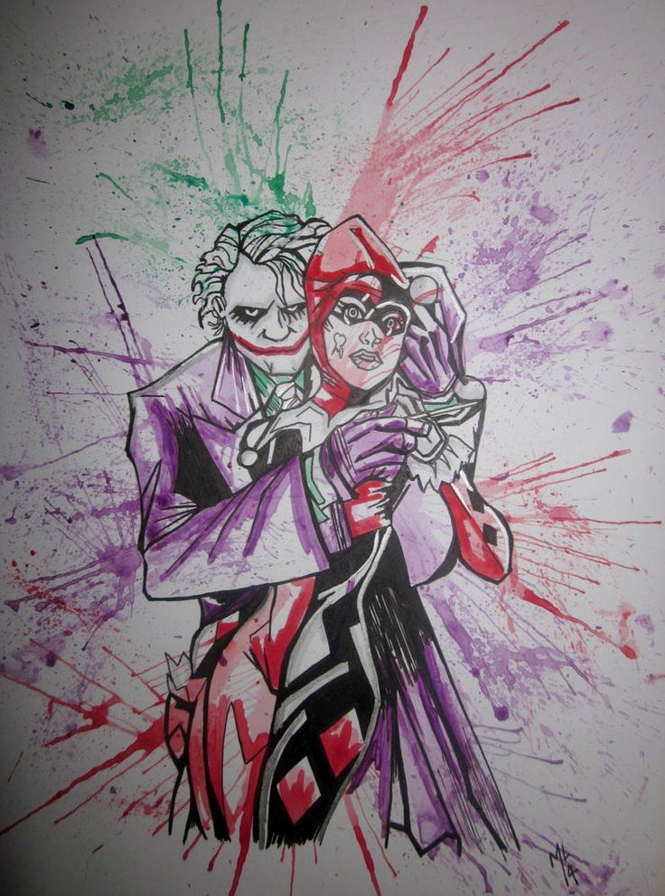 Joker And Harley Painting at PaintingValley.com | Explore collection of ...