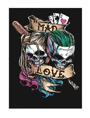 303x400 Harley Quinn And Joker Skulls 5d Diy Diamond Painting - Joker And Harley Quinn Painting