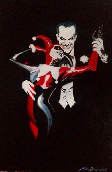 391x600 Joker And Harley Quinn (Mihai Ionescu) - Joker And Harley Quinn Painting