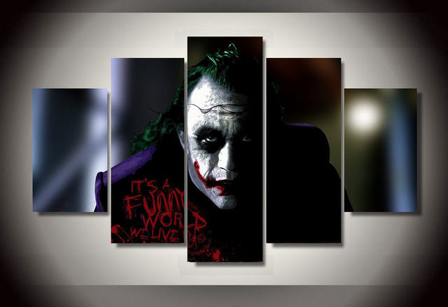 640x439 Online Shop Multiple Choices 5 Pieces Joker And Harley Quinn - Joker And Harley Quinn Painting