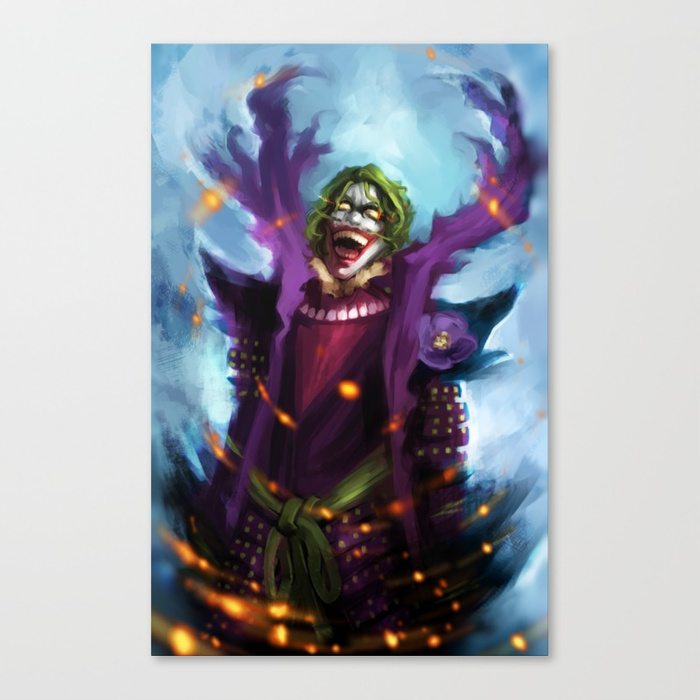 700x700 Ninja Joker Canvas Print By Akimao Society6 - Joker Canvas Painting