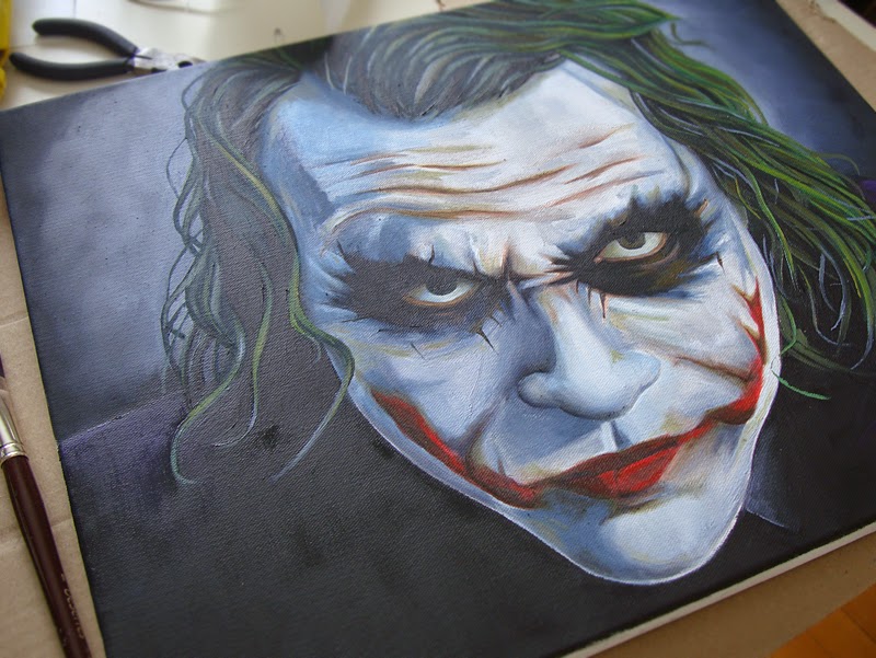800x601 The Joker Oil Painting Part 7 (Done) - Joker Oil Painting