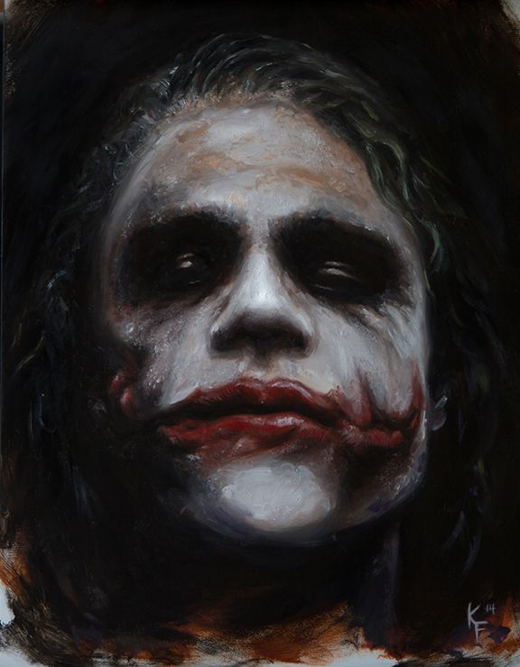 576x739 Digital Art Selected For The Daily Inspiration - Joker Oil Painting