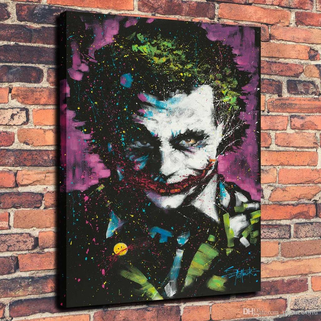 1024x1024 Ha Ha The Joker Hd Art Print Original Oil Painting On Canvas High - Joker Oil Painting