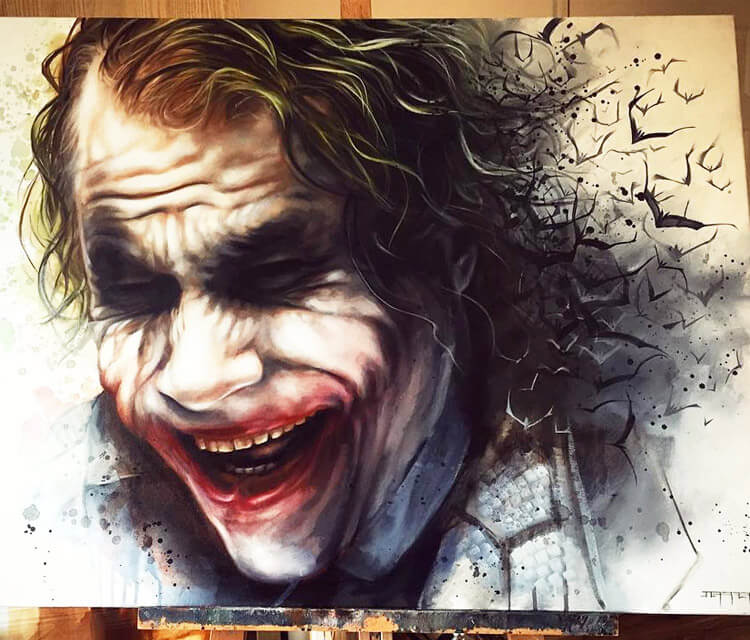 750x640 Joker Painting By Ben Jeffery No. 2884 - Joker Painting