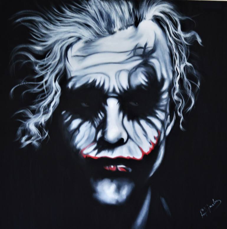770x778 Saatchi Art The Joker Painting By Richard Garnham - Joker Painting