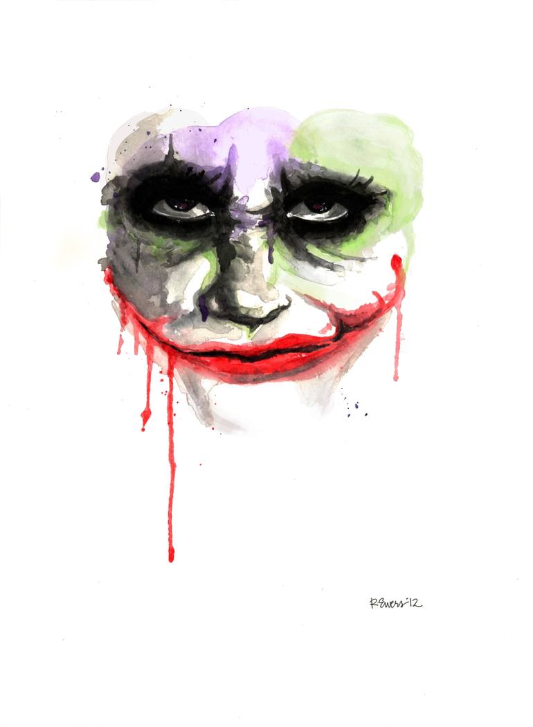 770x1050 Saatchi Art The Joker Painting By Robin Ewers - Joker Painting