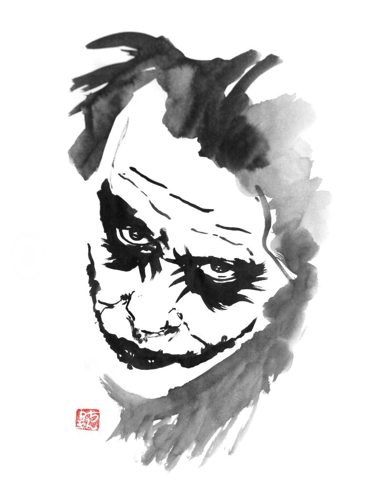 770x1035 Saatchi Art The Joker Painting By Pechane Sumie - Joker Painting