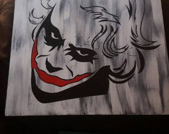 340x270 Joker Wall Art Batman Original Painting Watercolour - Joker Wall Painting