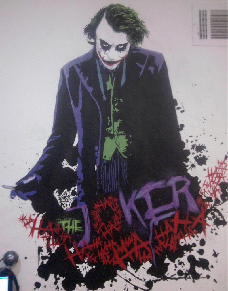 792x1008 Joker Wall Painting Finished By Xxa Freak Like Mexx - Joker Wall Painting