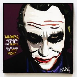 300x300 The Joker Batman Canvas Quotes Wall Decals Photo Painting Framed - Joker Wall Painting