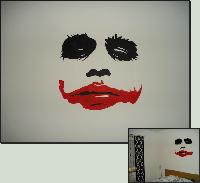 653x598 The Joker Wallpainting By Coroners - Joker Wall Painting