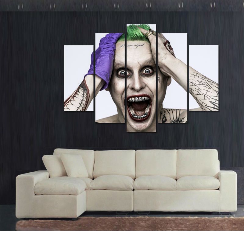 800x759 Unframed Halloween Joker Canvas Picture Poster Modern Home Decor - Joker Wall Painting