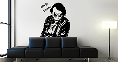 500x265 Wall Decal Vinyl Sticker Face Joker Batman Clown - Joker Wall Painting