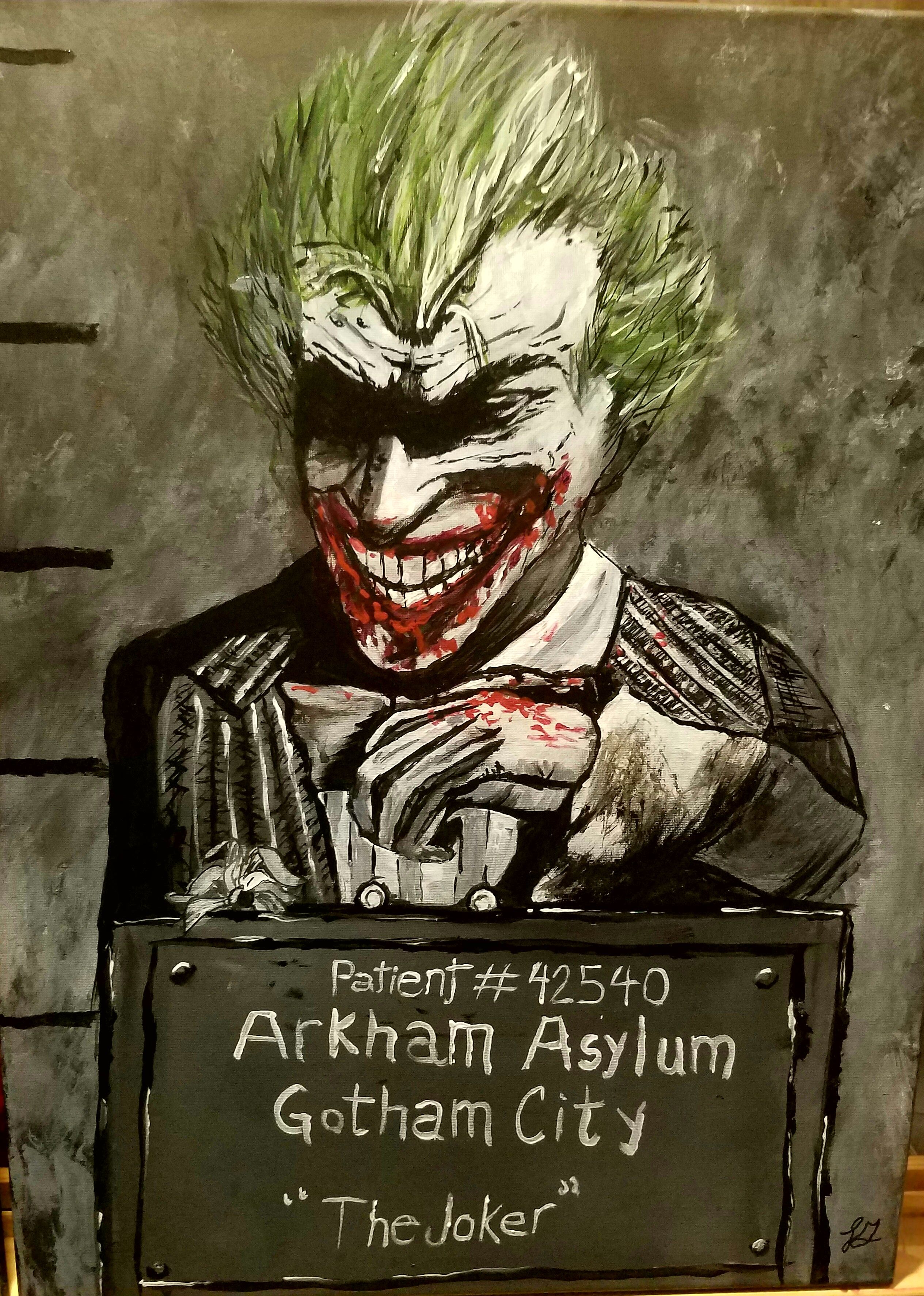 2529x3547 Joker Mugshot Dorm Paintings And Shopping - Joker Was Here Painting