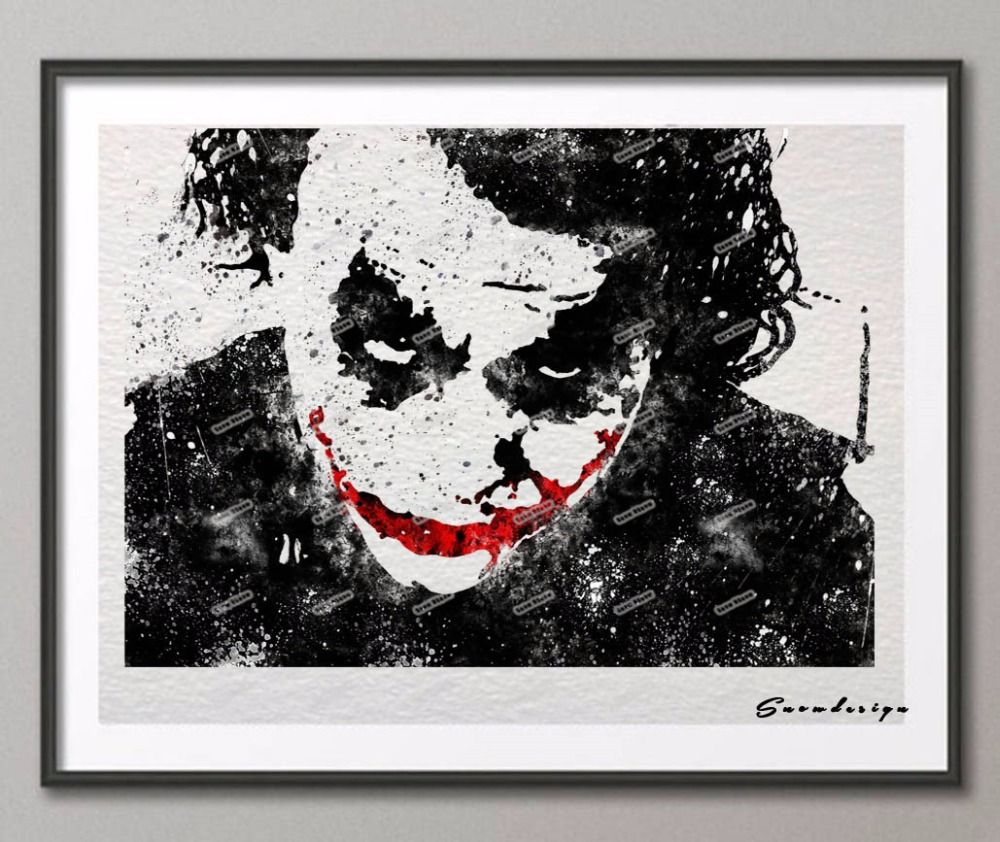 1000x842 Like And Share If You Want This Joker Canvas Painting (3 Sizes - Joker Was Here Painting