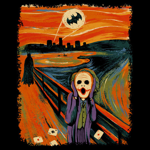 500x500 Gamefreaksnz Joker Scream (By Ben6835) Awesome Design Based - Joker Was Here Painting