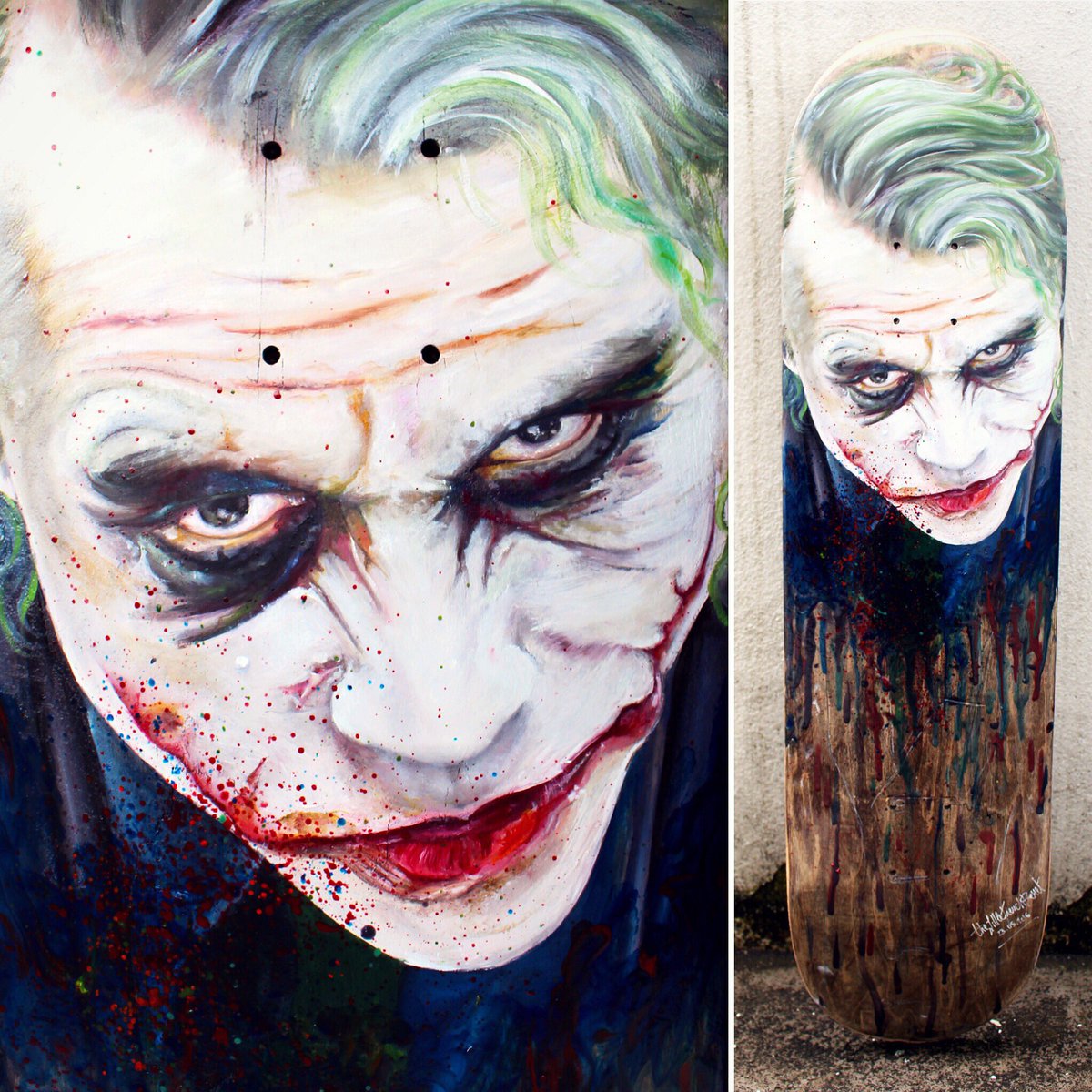 1200x1200 Thelittlefrenchberet Twitter Here Is My New Painting - Joker Was Here Painting