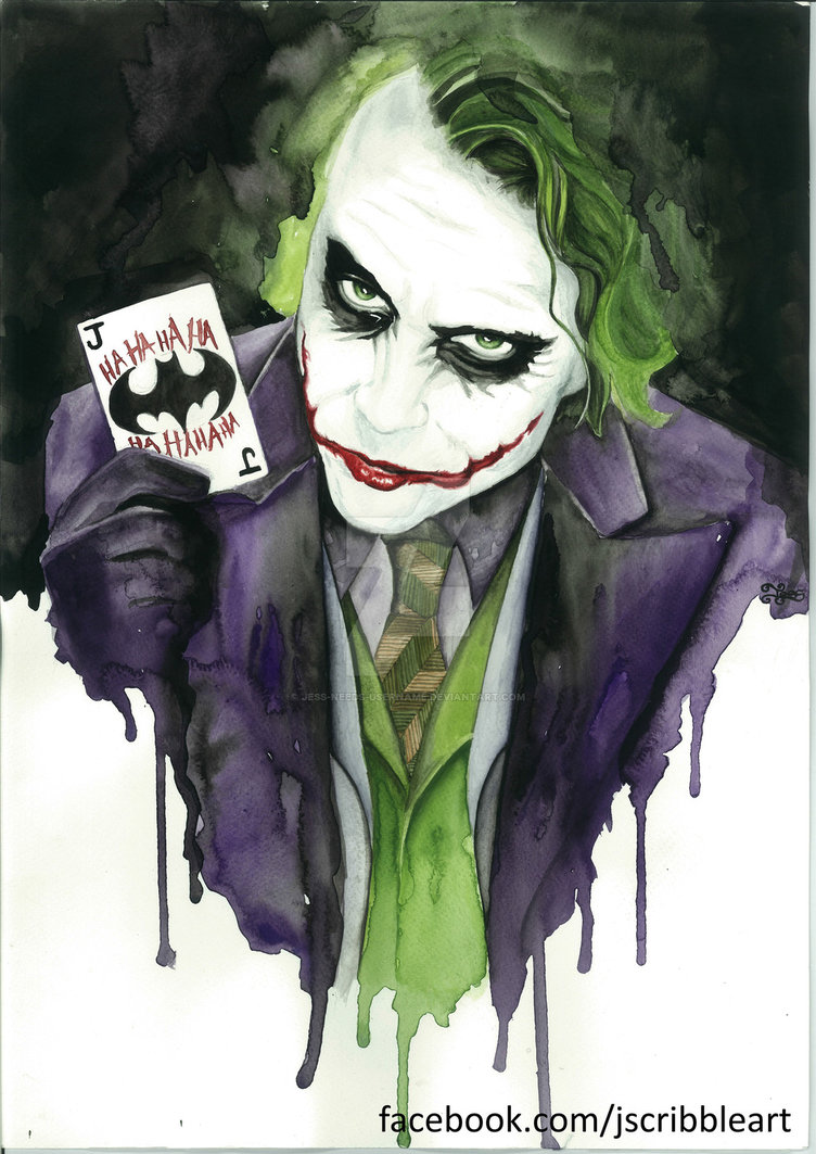 Joker Watercolor Painting at PaintingValley.com | Explore collection of ...