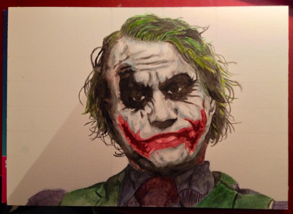 960x700 The Joker - Joker Watercolor Painting