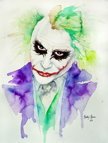 380x500 Fan Pop - Joker Watercolor Painting