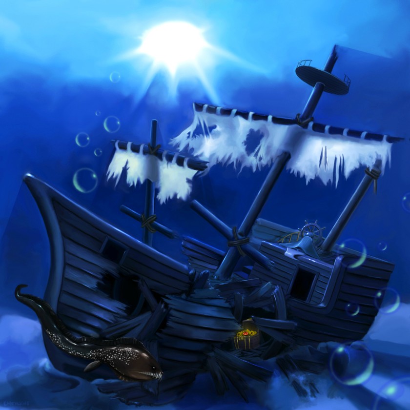 840x840 Mario 64 Castle Paintings Re Made Jolly Roger Bay - Jolly Roger Painting