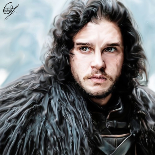 500x500 Jon Snow Painting By @twoldrawing On We Heart It - Jon Snow Painting