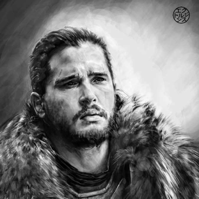 674x674 Artstation - Jon Snow Painting