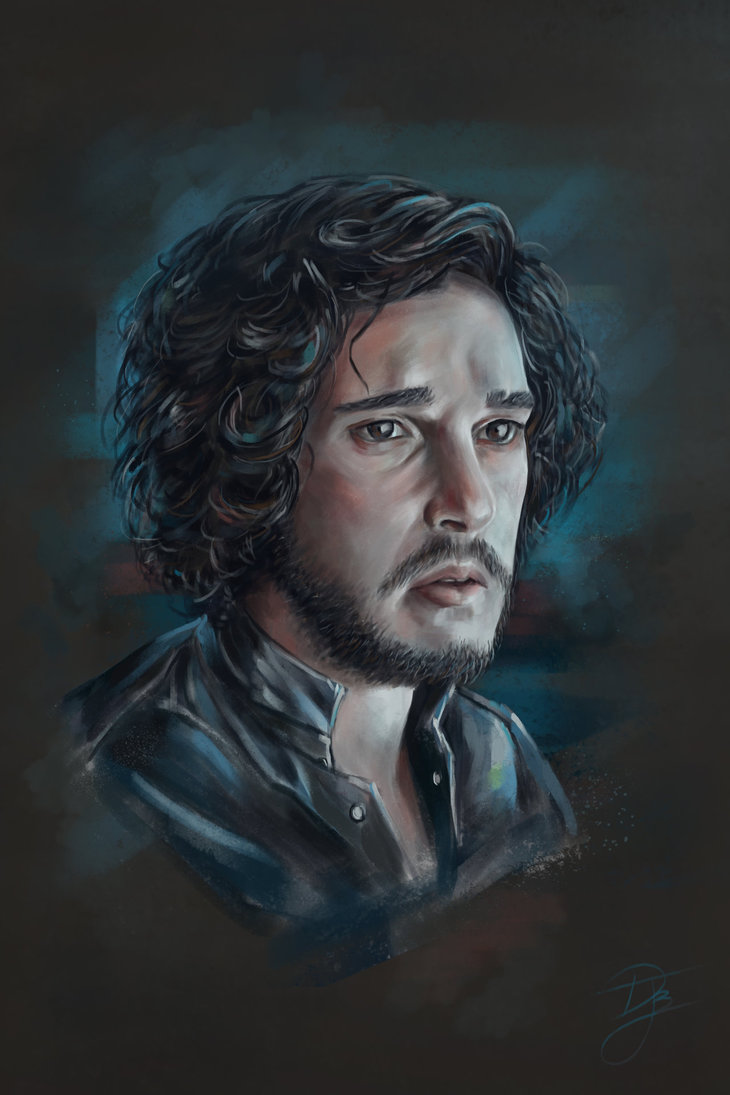 730x1095 Jon Snow Speed Painting By Djbshadow - Jon Snow Painting