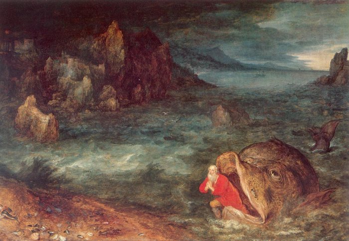 700x483 Jan Brueghel The Elder Jonah Leaving The Whale - Jonah And The Whale Painting